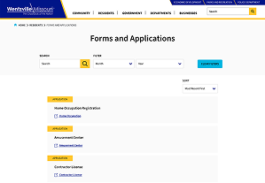 A webpage titled 